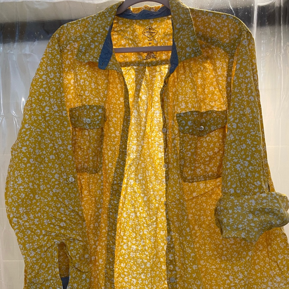 St John’s Bay folk tab sleeve button up